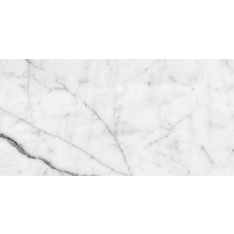 White Carrara Honed Marble Tiles 6x12 Marble Honed 6x12 Tiles