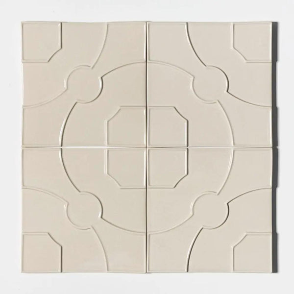 White Glossy Ceramic Accent Tiles 8x8 room scene