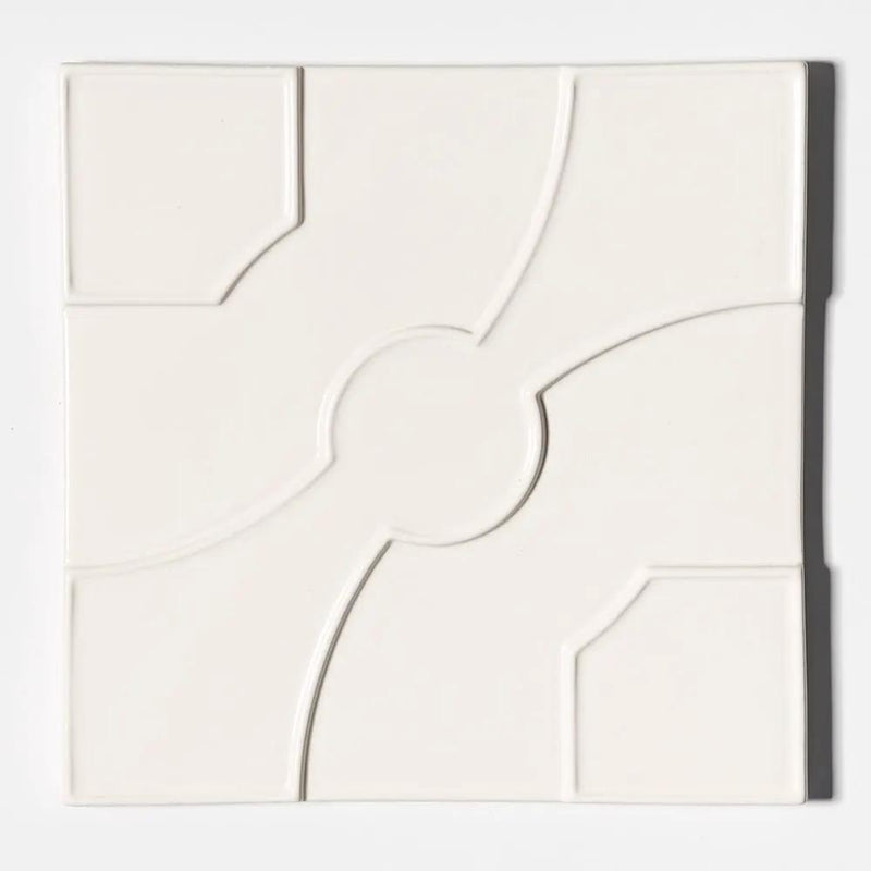 White Glossy Ceramic Accent Tiles 8x8
