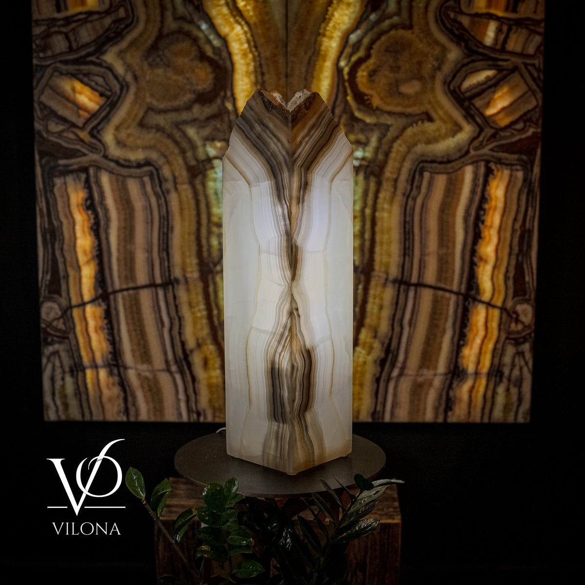 White Ice Onyx Floor Lamp (Live Edge #1), photo 5 of 6