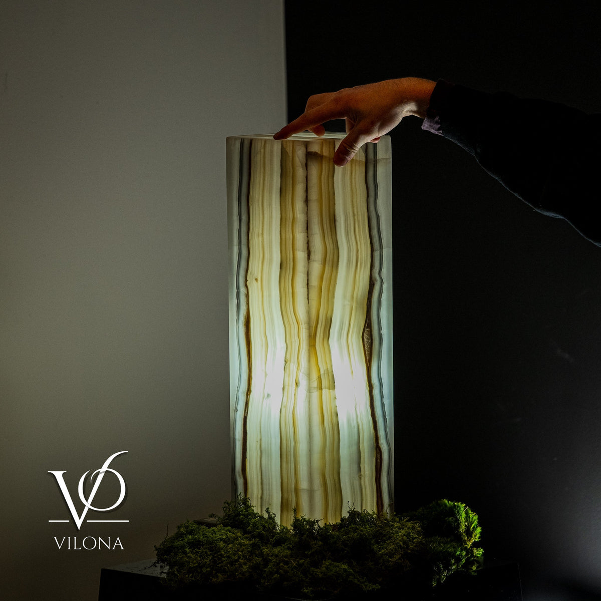 White Ice Onyx Lamp (Exotic Druzy Table Lamp #11), photo 4 of 5