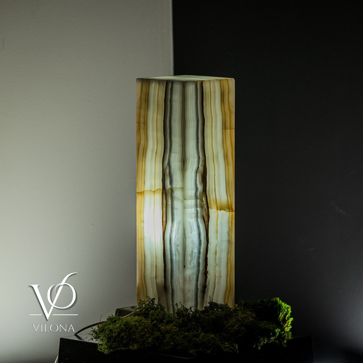 White Ice Onyx Lamp (Exotic Druzy Table Lamp #9), photo 5 of 5