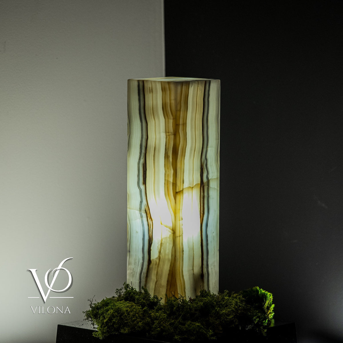 White Ice Onyx Lamp (Exotic Druzy Table Lamp #9), photo 4 of 5