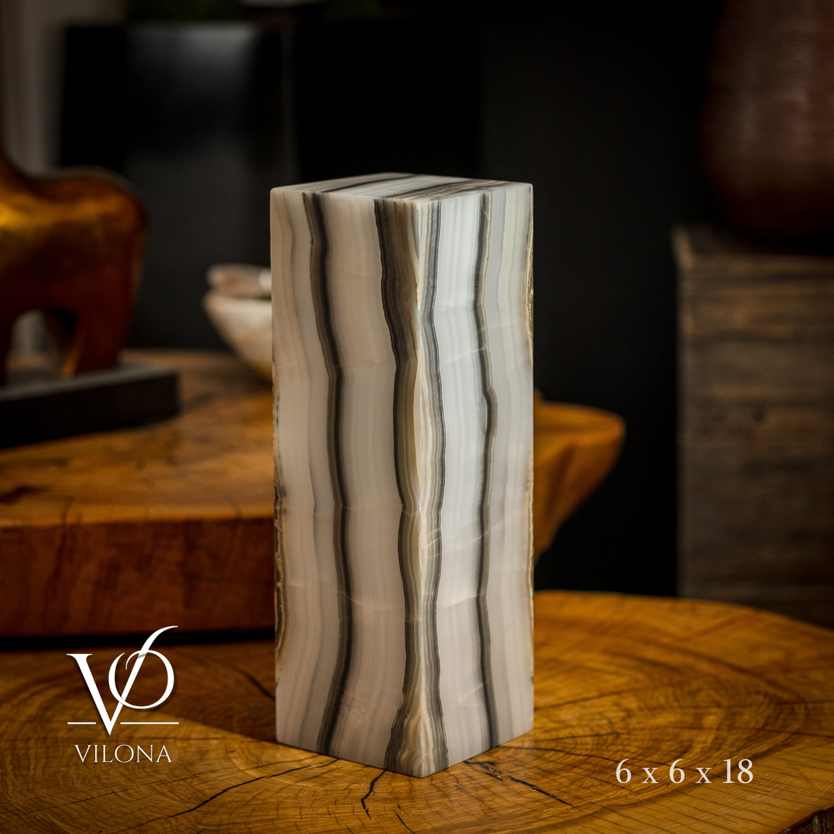 White Ice Onyx Lamp (Exotic Table Lamp #2), photo 2 of 6