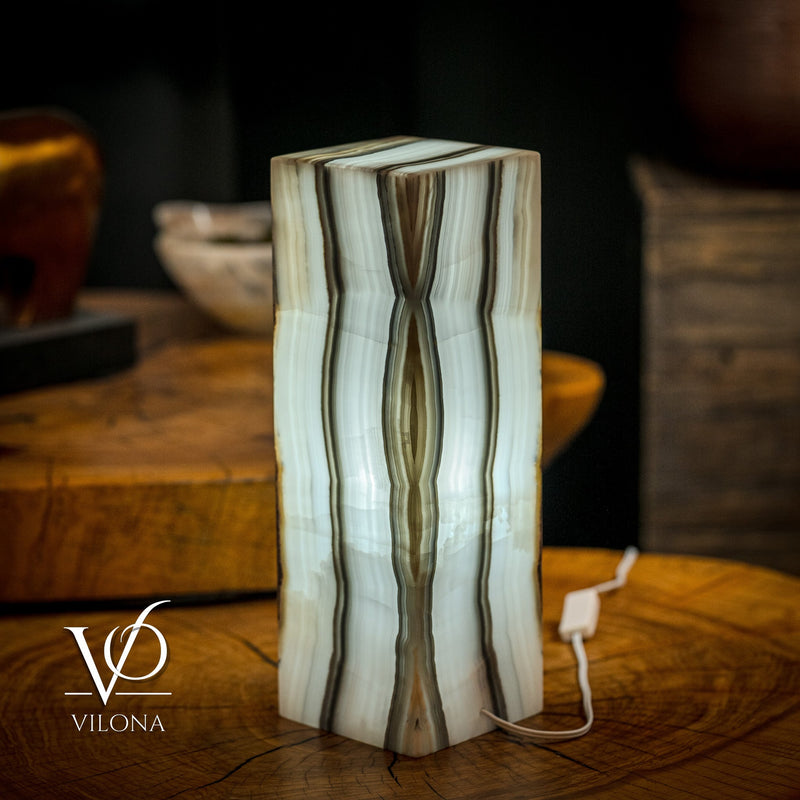 White Ice Onyx Lamp (Exotic Table Lamp #2), photo 6 of 6