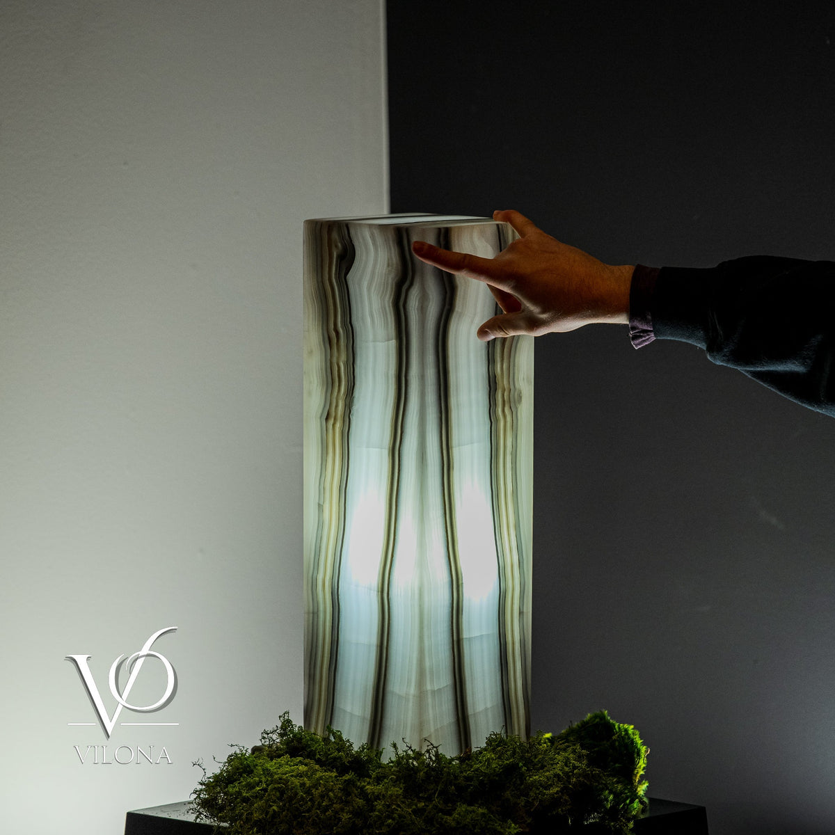 White Ice Onyx Lamp (Exotic Table Lamp #7), photo 3 of 5