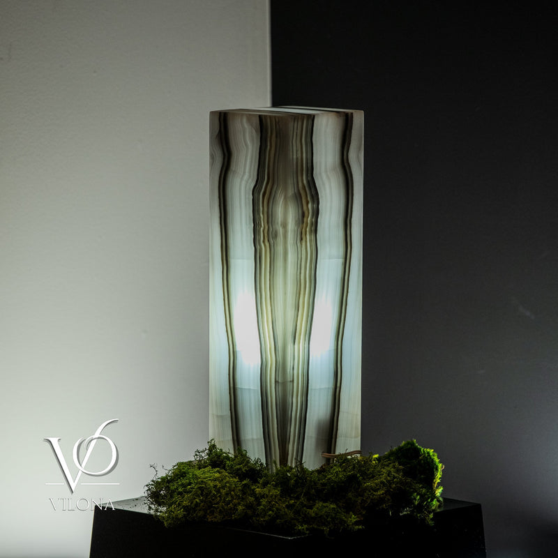 White Ice Onyx Lamp (Exotic Table Lamp #7), photo 4 of 5