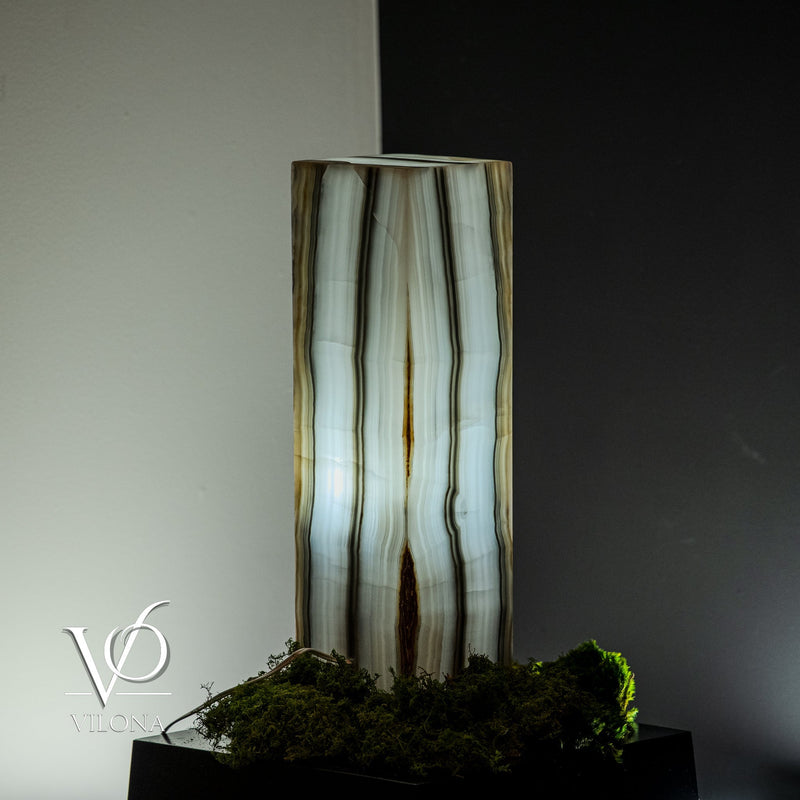 White Ice Onyx Lamp (Exotic Table Lamp #8), photo 5 of 5
