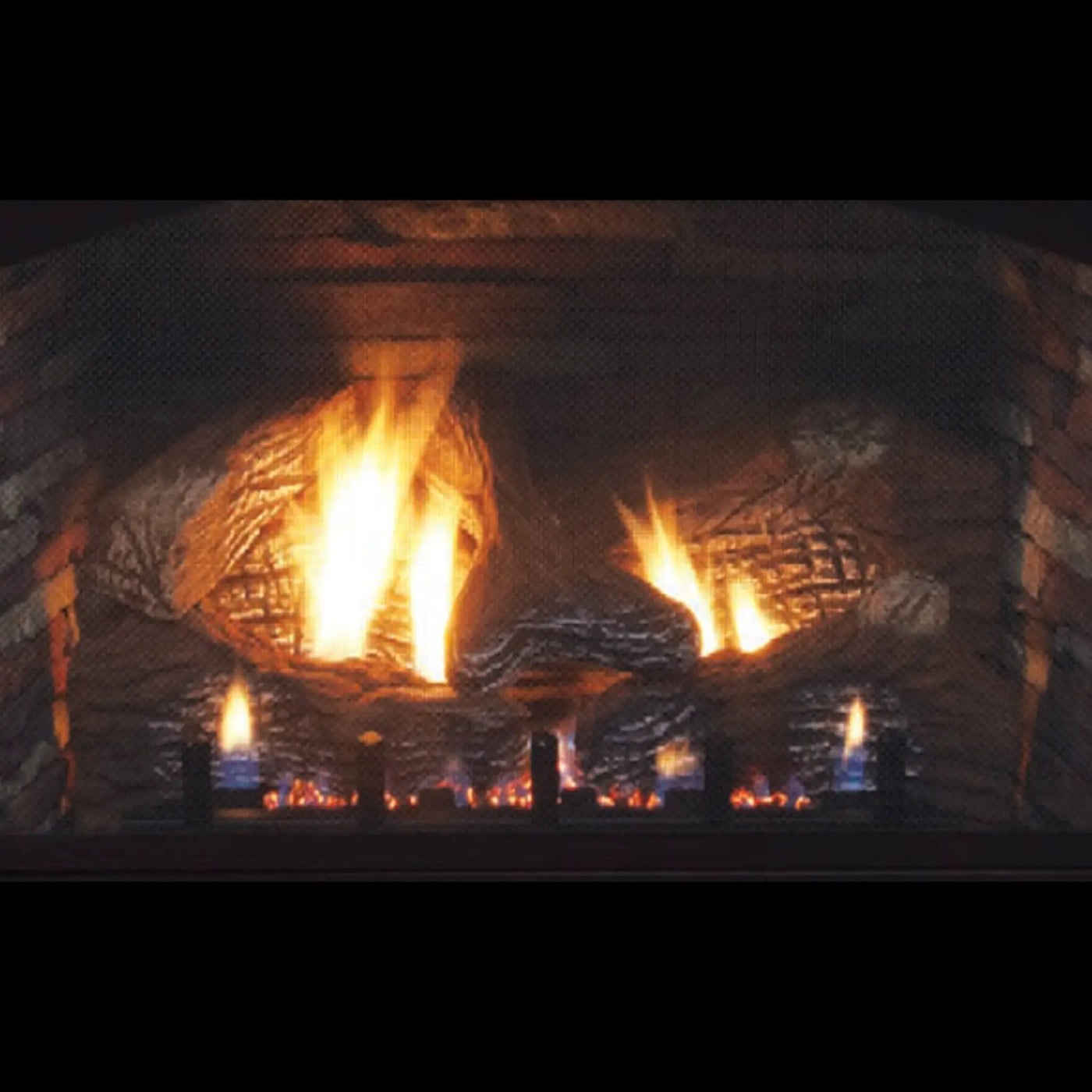 White Mountain Hearth (Empire) Vail 26-Inch Vent-Free Propane/Natural Gas Fireplace With Outer Frame, Hood, Louvers & Log Set (SAK42581) by SAKSBY WHOLESALE