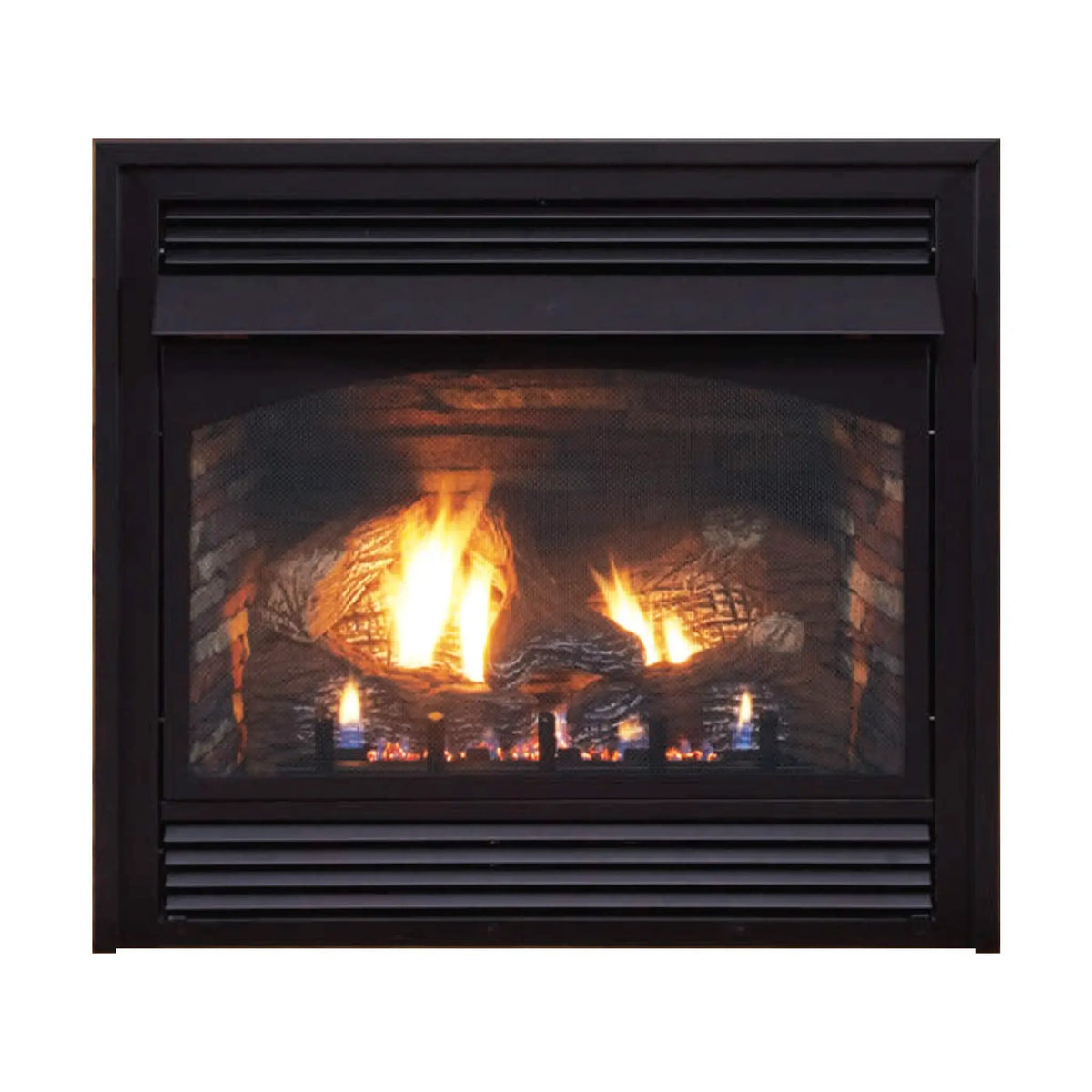 White Mountain Hearth (Empire) Vail 26-Inch Vent-Free Propane/Natural Gas Fireplace With Outer Frame, Hood, Louvers & Log Set (SAK42581) by SAKSBY WHOLESALE