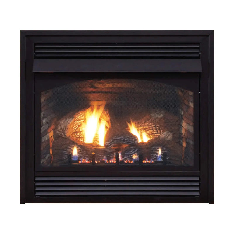 White Mountain Hearth (Empire) Vail 32-Inch Vent-Free Propane/Natural Gas Fireplace With Outer Frame, Hood, Louvers (SAK41582) by SAKSBY WHOLESALE