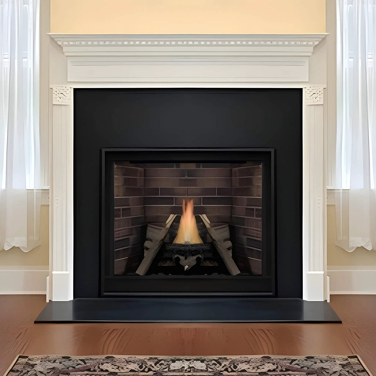 White Mountain Hearth (Empire) Tahoe 36-Inch Clean Face Direct Vent Natural Gas Traditional Premium Fireplace [DVCP36BP30N/70N] (SAK26519) by SAKSBY WHOLESALE