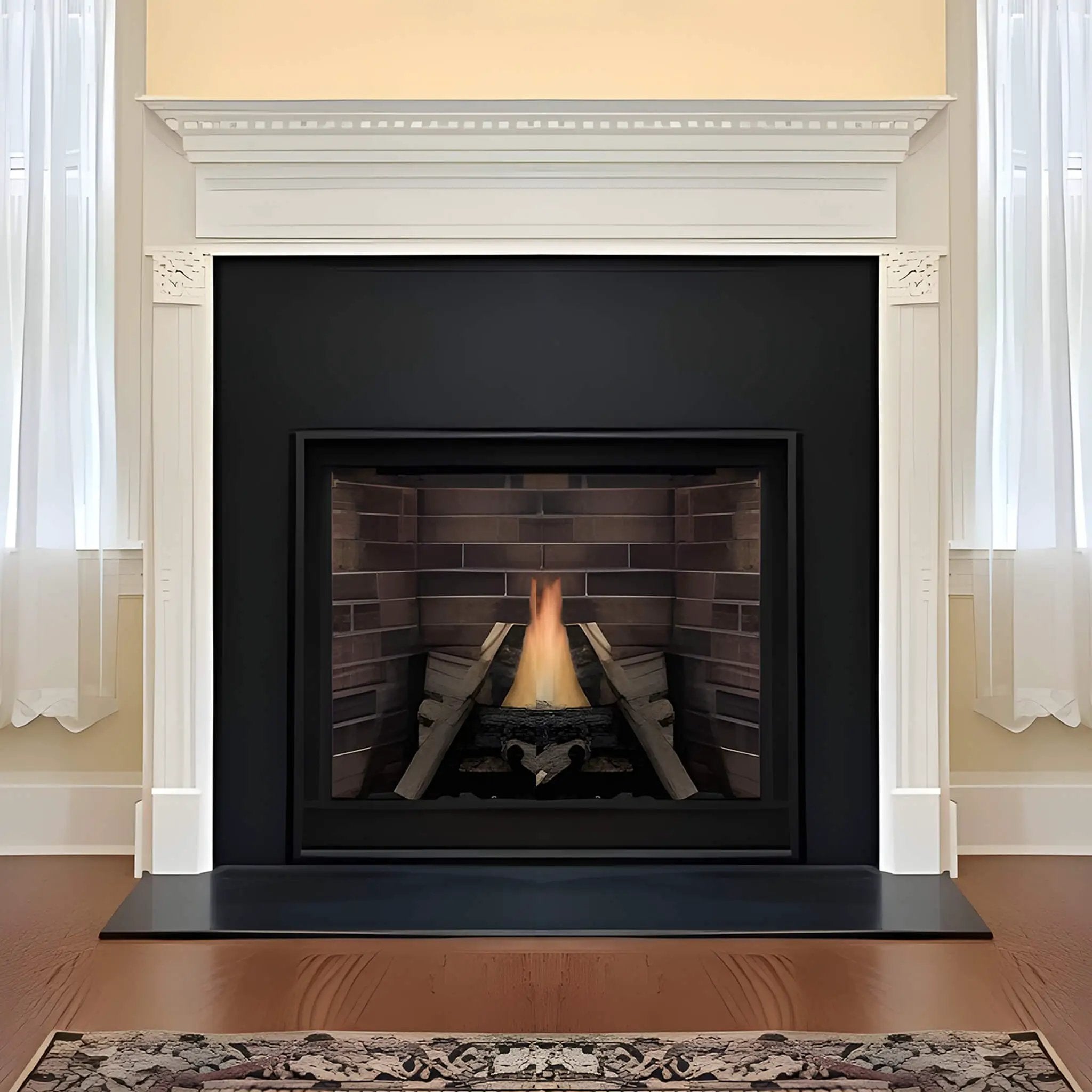 White Mountain Hearth (Empire) Tahoe 36-Inch Clean Face Direct Vent Natural Gas Traditional Premium Fireplace [DVCP36BP30N/70N] (SAK26519) by SAKSBY WHOLESALE