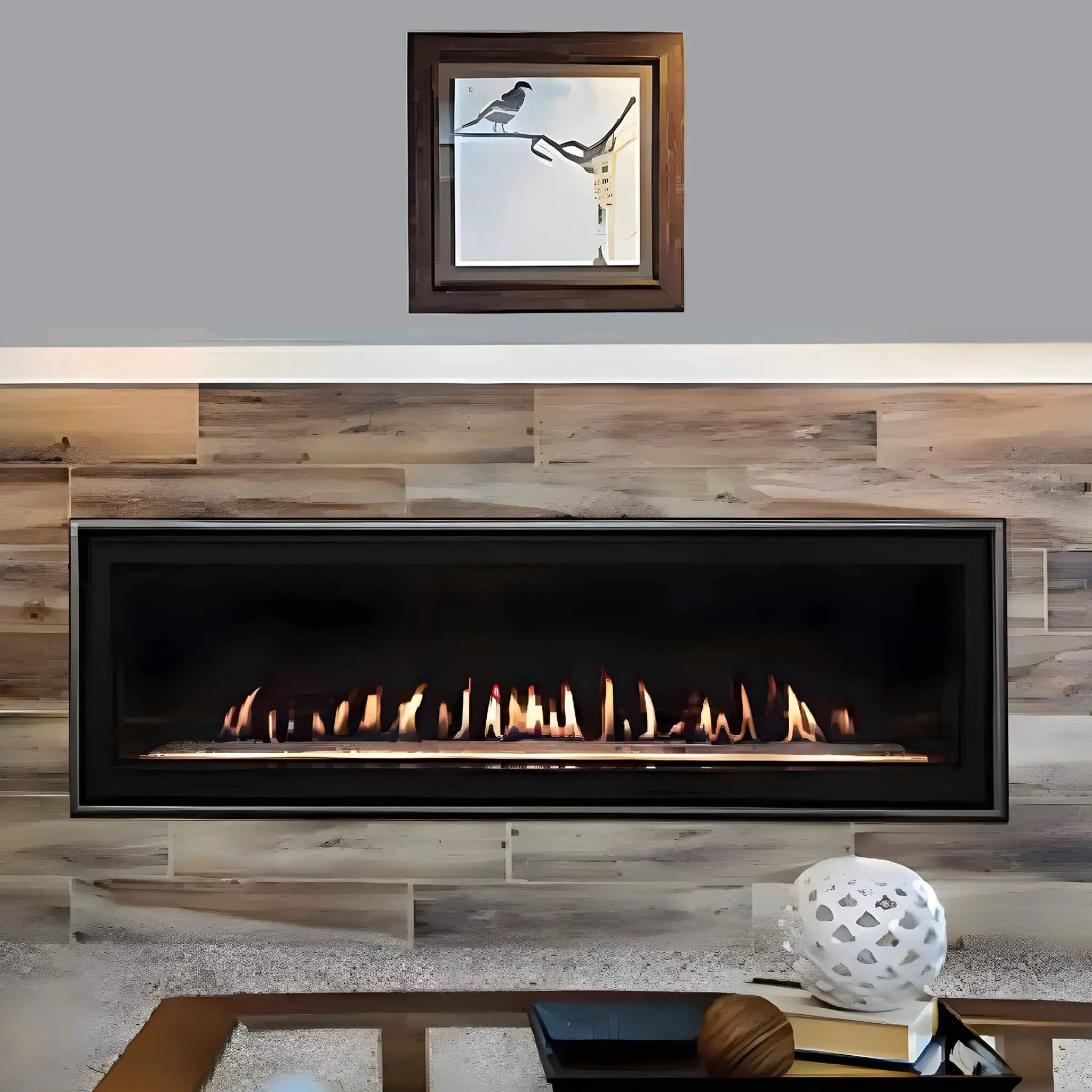 White Mountain Hearth (Empire) Boulevard 60-Inch Direct Vent Contemporary Linear Fireplace [DVLL60BP90N/P] (SAK24680) by SAKSBY WHOLESALE