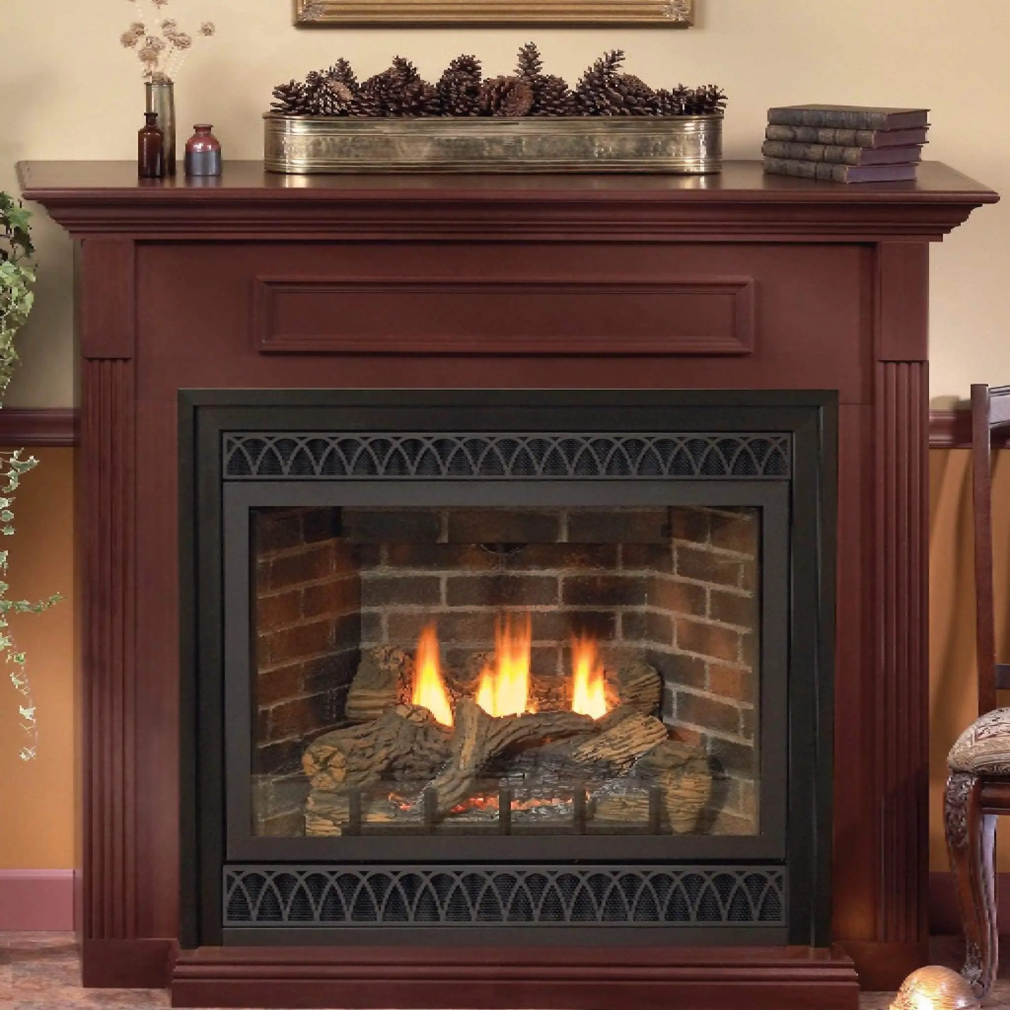 White Mountain Hearth Tahoe Propane Gas Direct Vent Deluxe Fireplace With Switch And Blower [DVD36FP] (SAK98471) by SAKSBY WHOLESALE