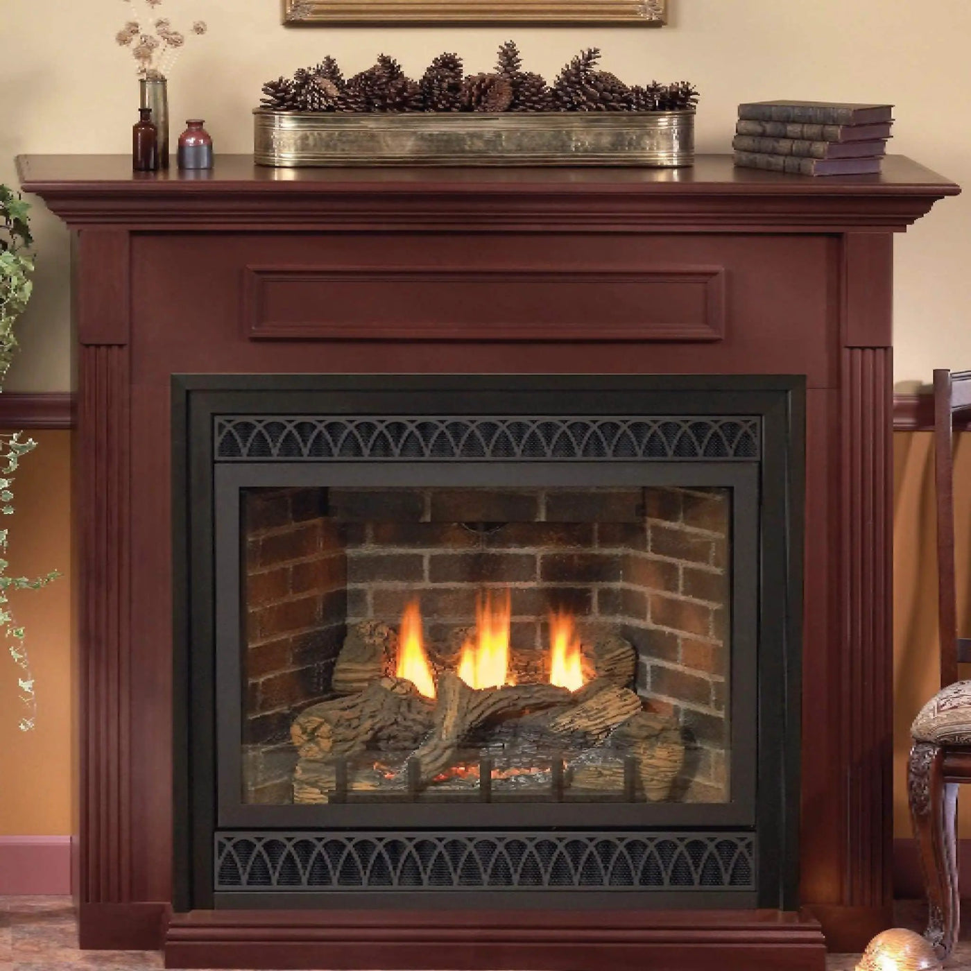 White Mountain Hearth (Empire) Tahoe 42-Inch Natural Gas Direct Vent Deluxe Fireplace [DVD42FP] (SAK56218) by SAKSBY WHOLESALE