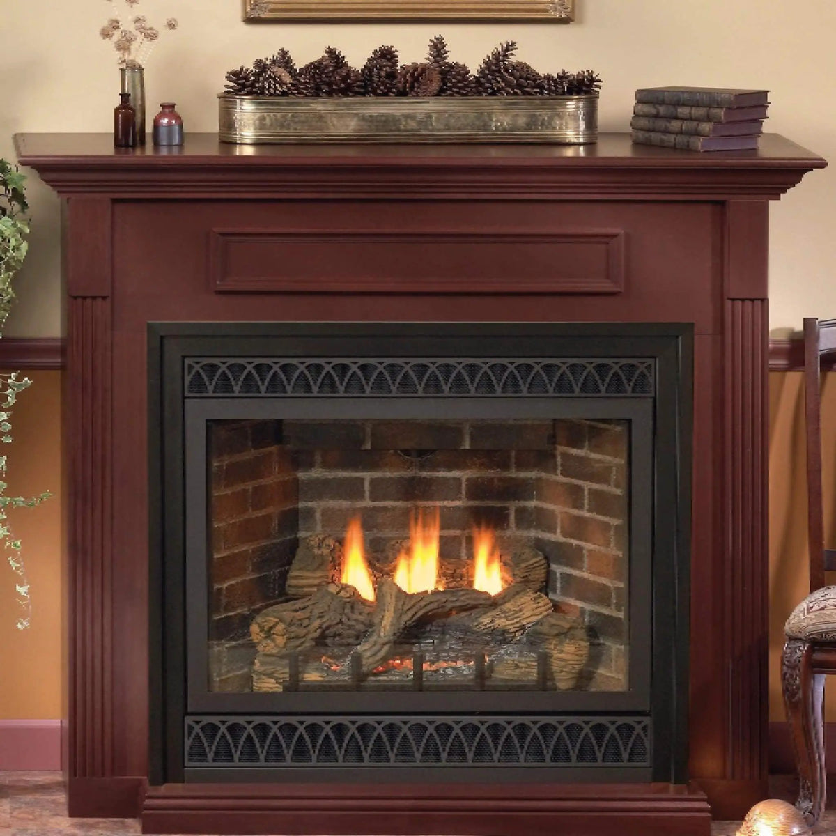 White Mountain Hearth (Empire) Tahoe 32-Inch Direct Vent Deluxe Fireplace With On/Off Switch [DVD32FP] (SAK35129) by SAKSBY WHOLESALE