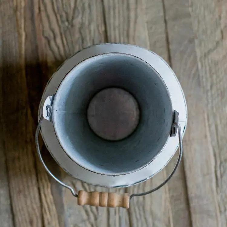 White Small Iron Flower Garden Barrel by RusticReach