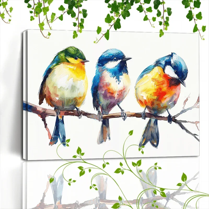 Canvas Painting - Colorful Wooden by House Of Avana