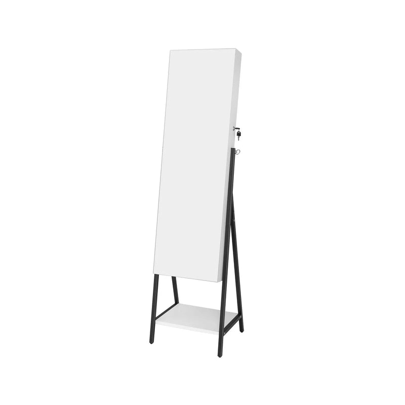 Freestanding Jewelry Cabinet with Full-Length Mirror by DirectDeals