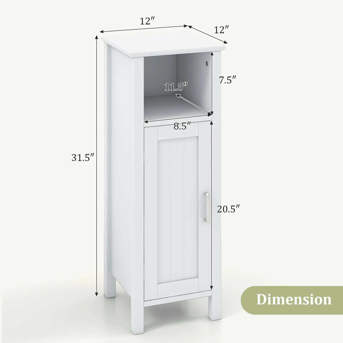 Bathroom Storage Organizer with 2-Tier Cabinet by DirectDeals