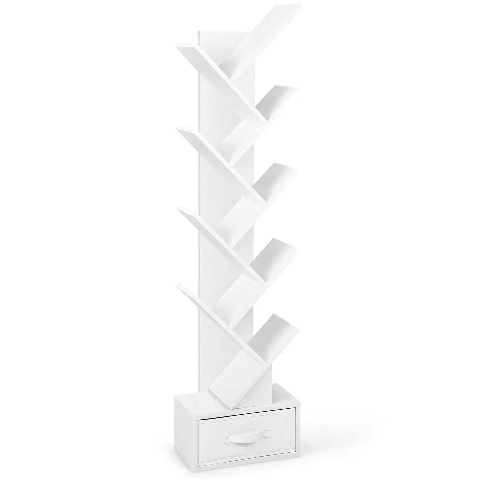 10-tier Tree Bookshelf with Drawer Free by DirectDeals