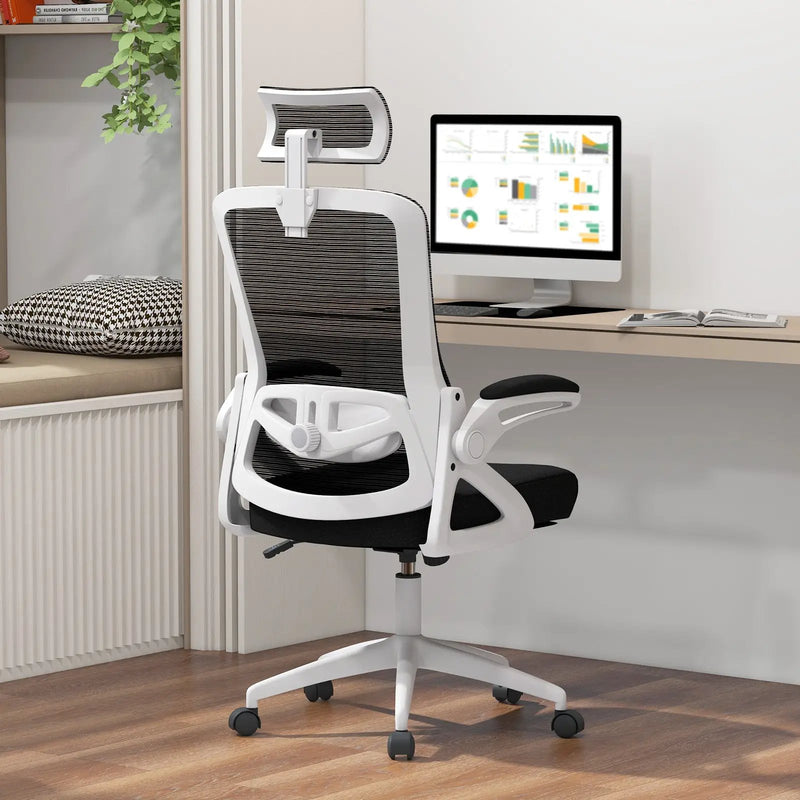 Adjustable Swivel Task Chair Ergonomic Office Chair with Adjustable Lumbar Support by DirectDeals