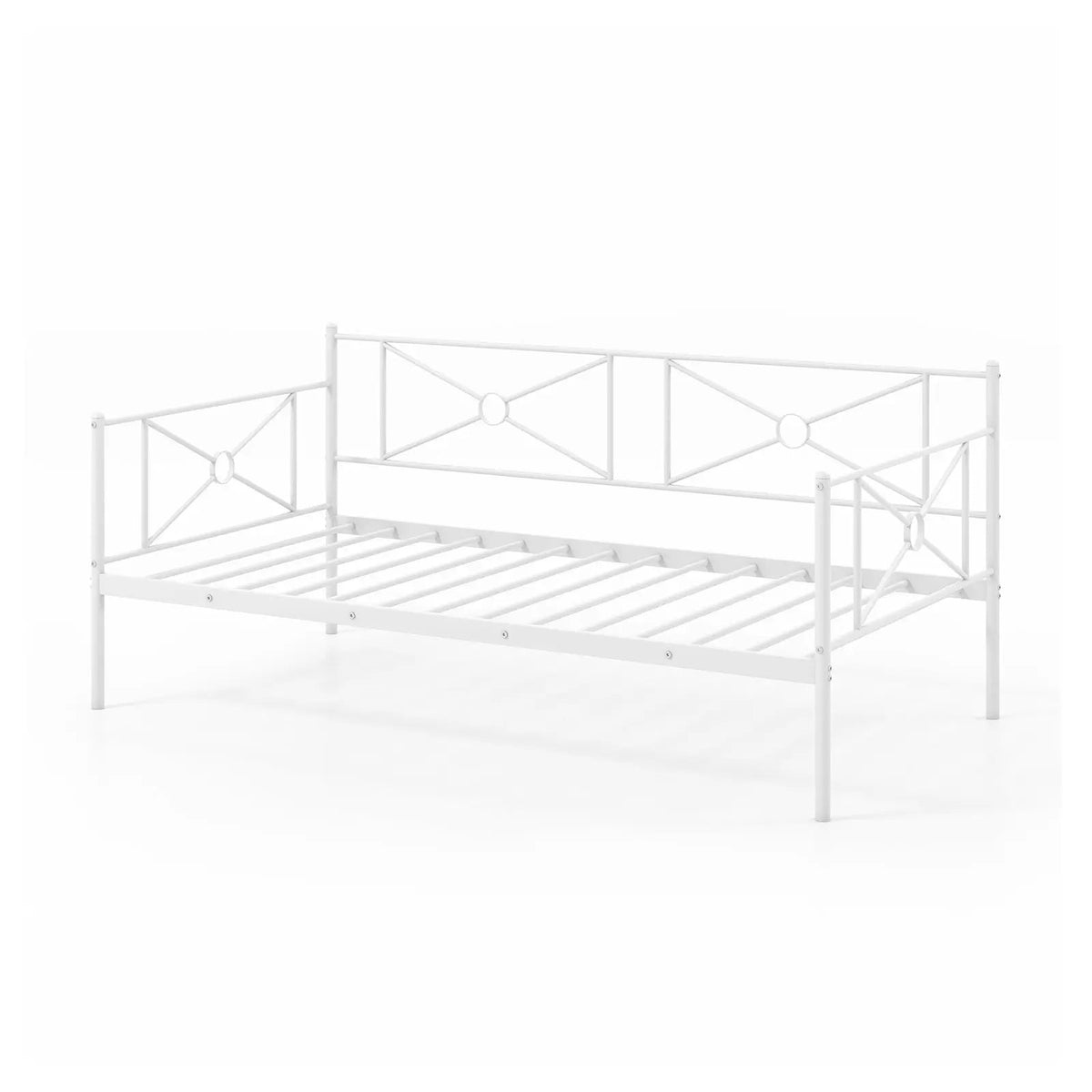 Metal Daybed Twin Bed Frame Stable Steel Slats Sofa Bed, photo 8 of 24