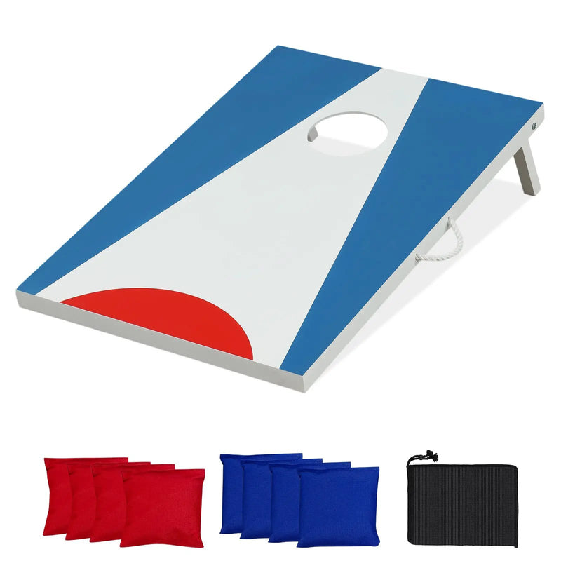 Cornhole Board Set 3x2ft with Bean Bags and Foldable Legs by DirectDeals