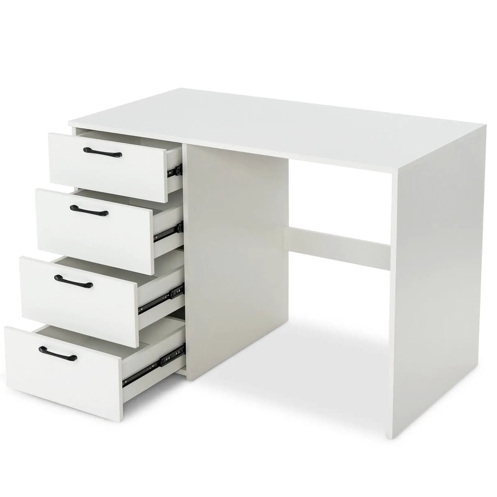 43.5 Inch Computer Desk with 4 Large Drawers-White by DirectDeals