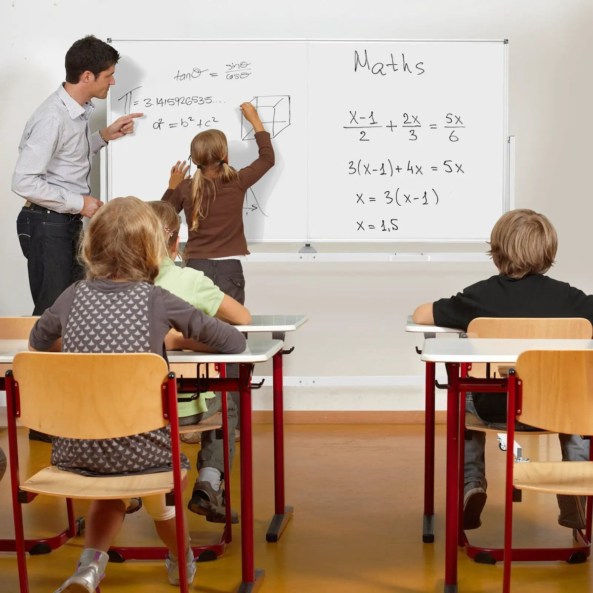 Rolling Double-Sided Magnetic Whiteboard on Wheels with Stand and Aluminum Alloy Frame, photo 2 of 10