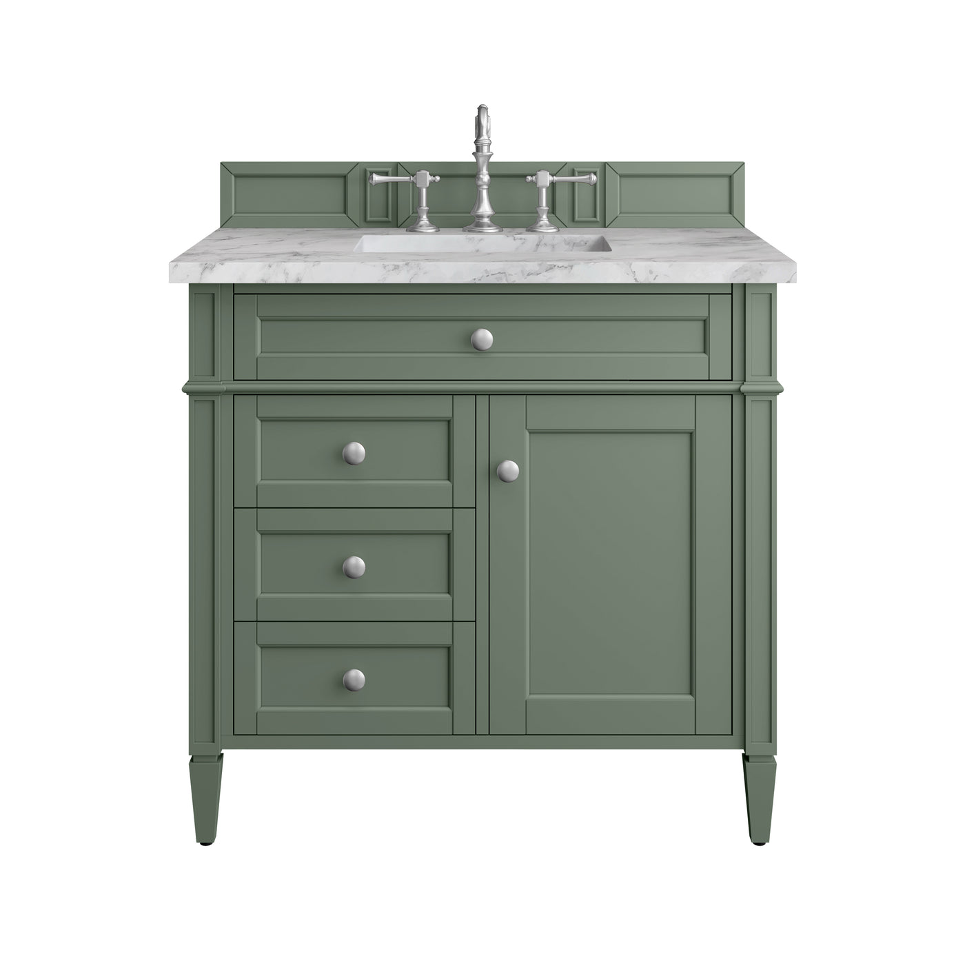 James Martin Brittany 36" Single Bathroom Vanity, Smokey Celadon, view 26