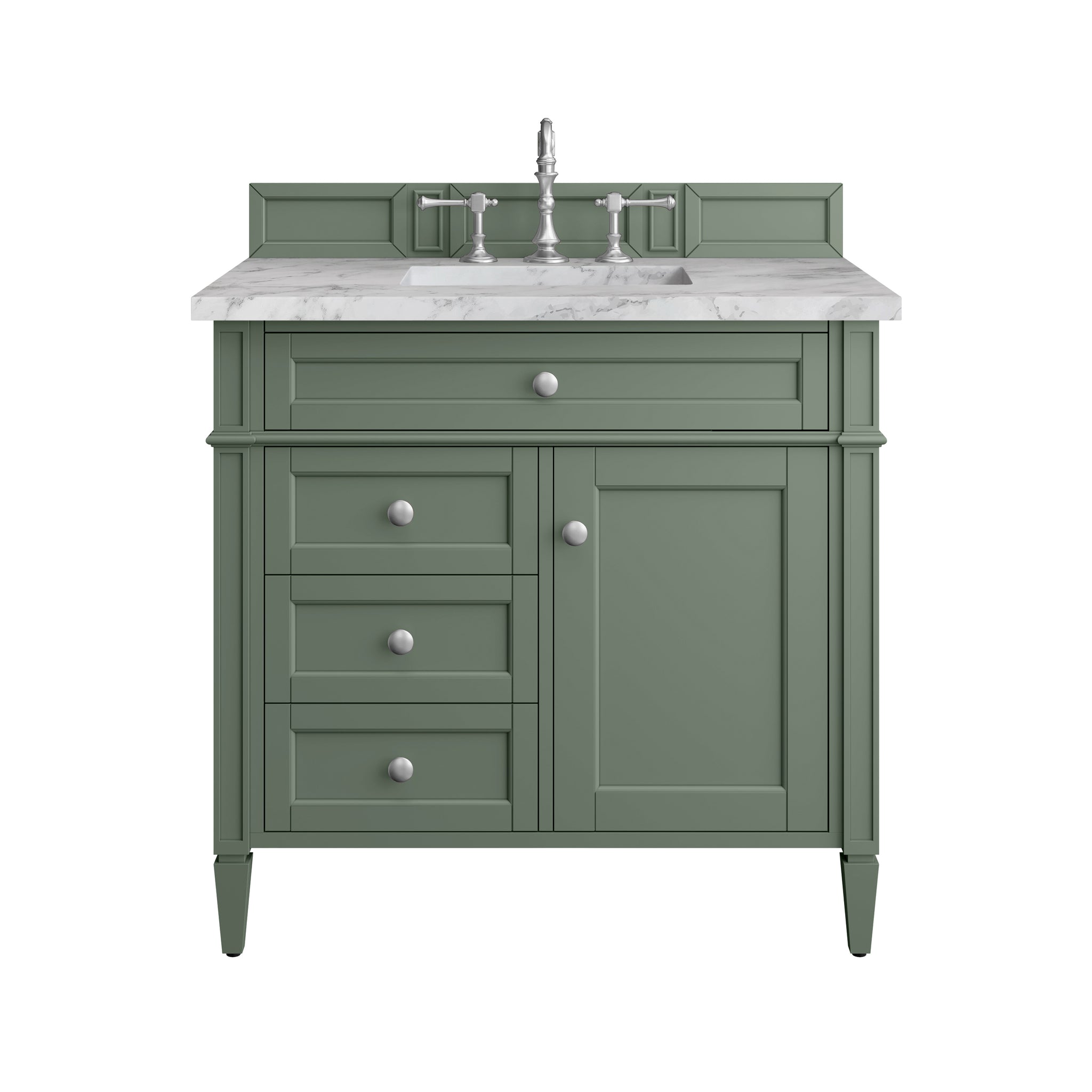 James Martin Brittany 36" Single Bathroom Vanity, Smokey Celadon, view 26