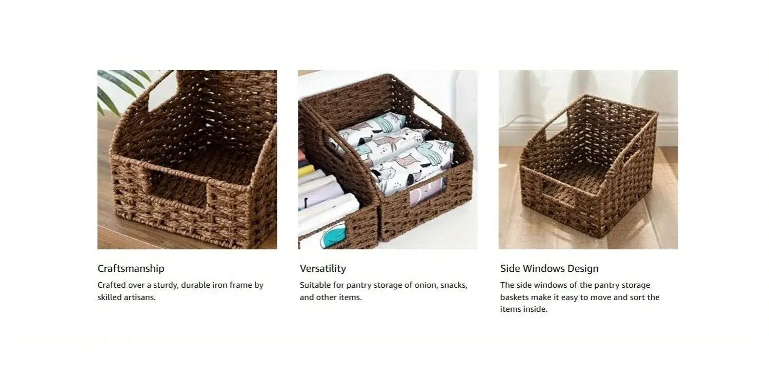 Wicker Baskets - Storage Natural 2 Pack by House Of Avana