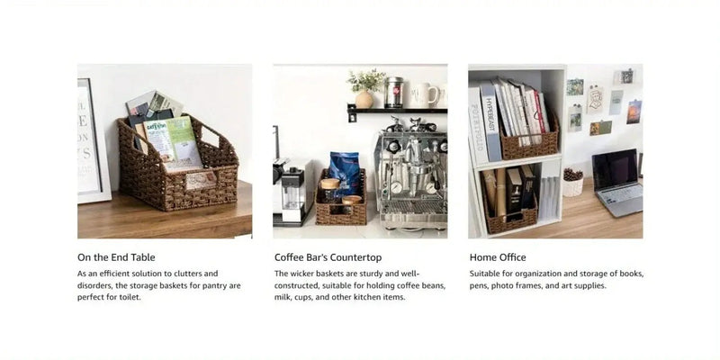 Wicker Baskets - Storage Natural 2 Pack by House Of Avana