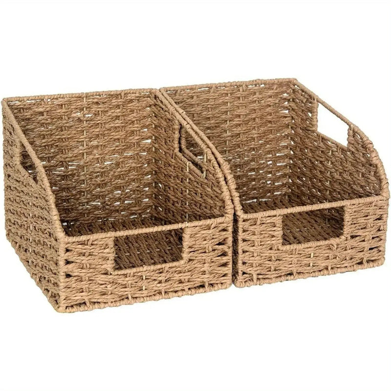 Wicker Baskets - Storage Natural 2 Pack by House Of Avana