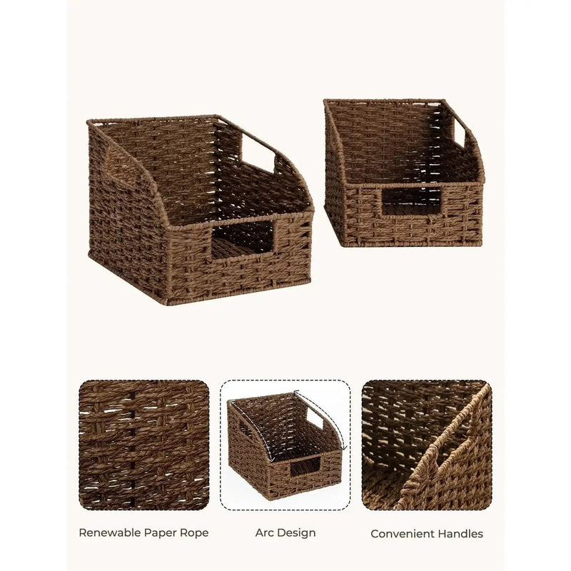 Wicker Baskets - Storage Natural 2 Pack by House Of Avana