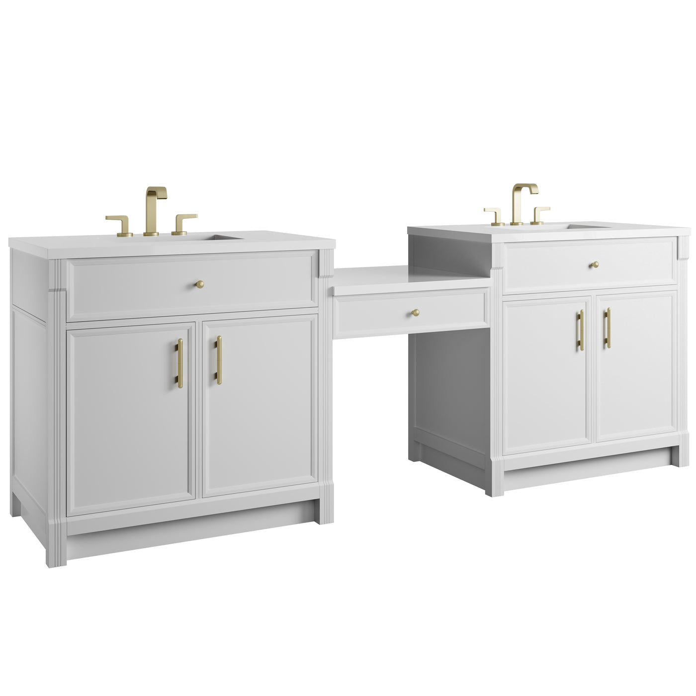 James Martin Bellshire 96" Double Bathroom Vanity, Bright White, view 25