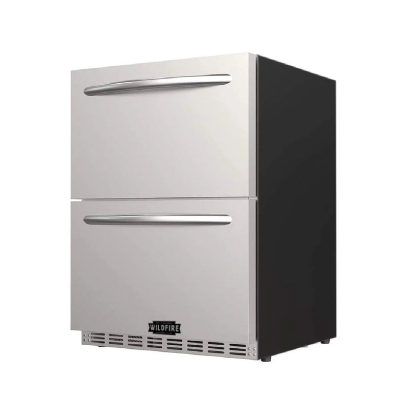 Wildfire Outdoor Living 24-Inch Dual Drawer Door Stainless Steel Outdoor Kitchen Fridge With 5.3 Cubic Feet Capacity [WFRDD24] (SAK50832) by SAKSBY WHOLESALE