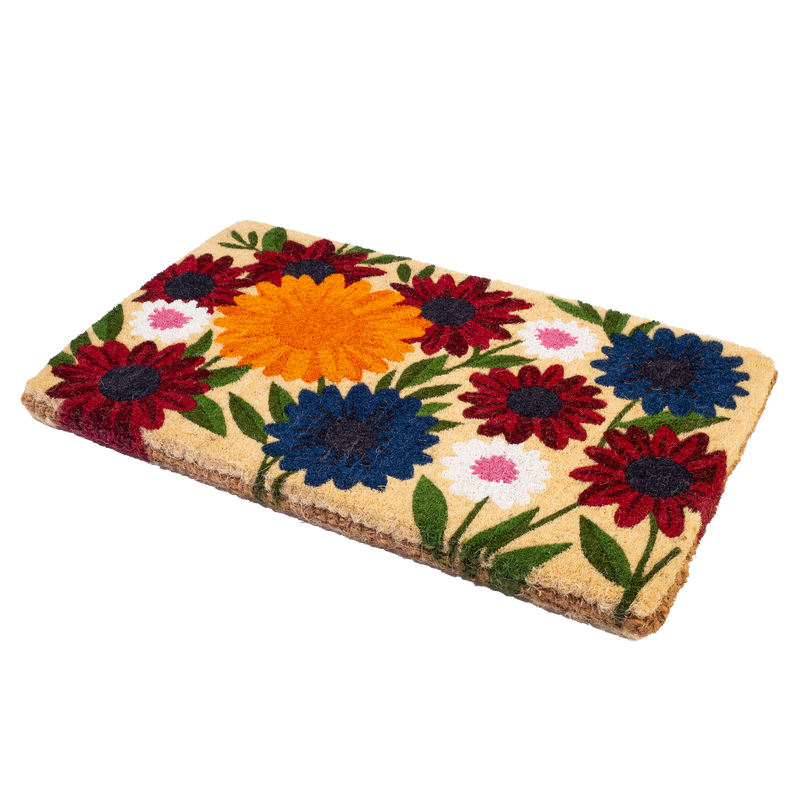 Wildflower Garden Coir Doormat by Fab Habitat