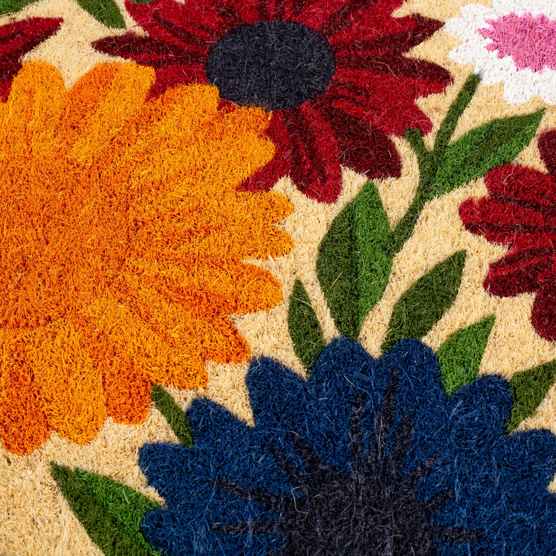 Wildflower Garden Coir Doormat by Fab Habitat