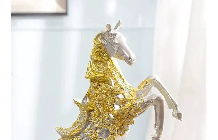 Decorative Horse Wine Bottle Holder Sculpture in Antique Silver by House Of Avana