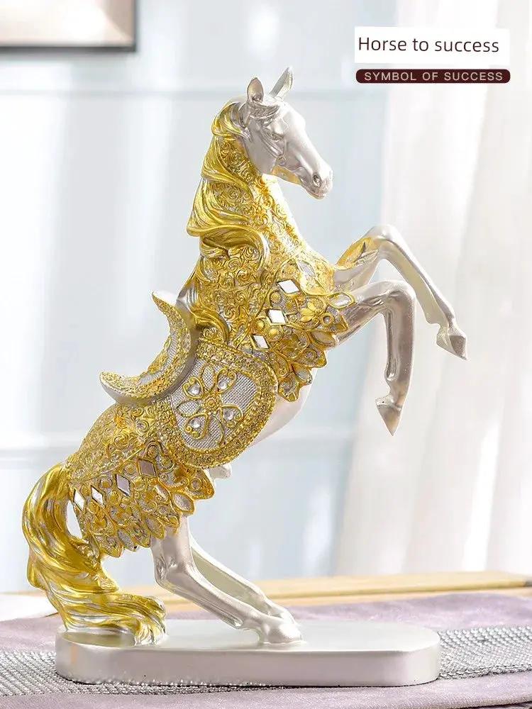 Decorative Horse Wine Bottle Holder Sculpture in Antique Silver by House Of Avana