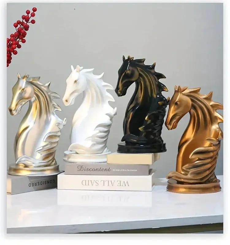 Wine Rack - Modern Horse Head Wooden by House Of Avana