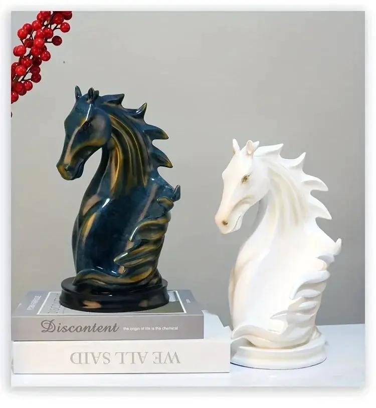 Wine Rack - Modern Horse Head Wooden by House Of Avana
