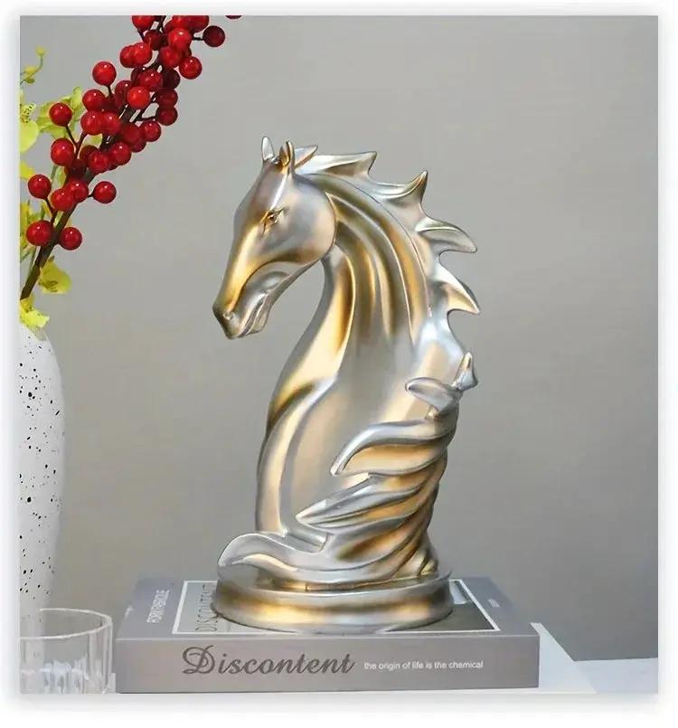 Wine Rack - Modern Horse Head Wooden by House Of Avana