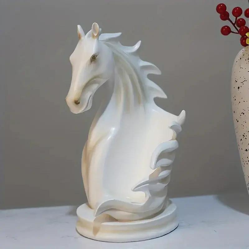 Wine Rack - Modern Horse Head Wooden by House Of Avana