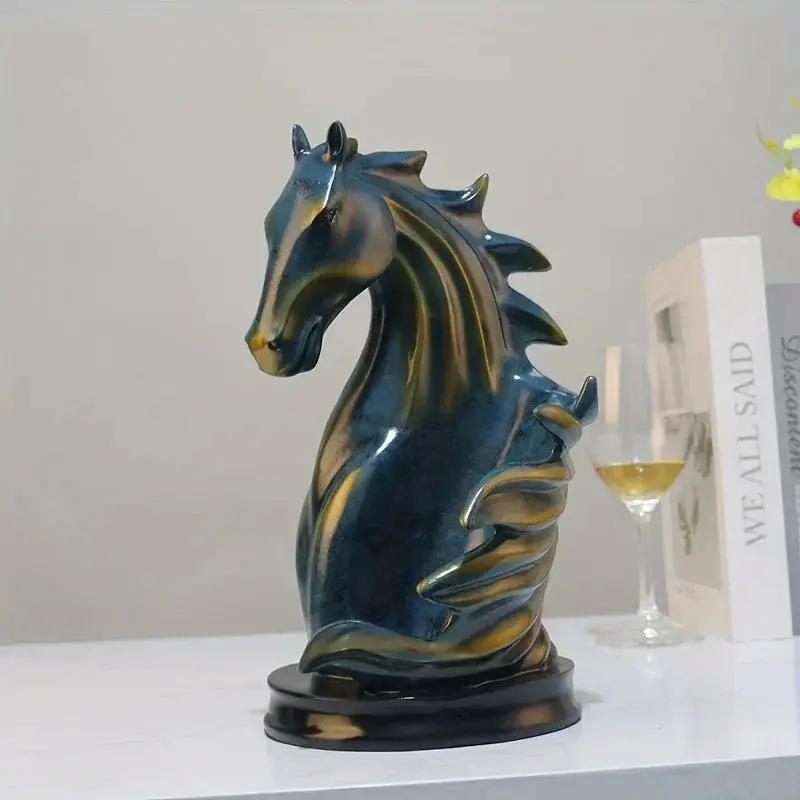 Wine Rack - Modern Horse Head Wooden by House Of Avana