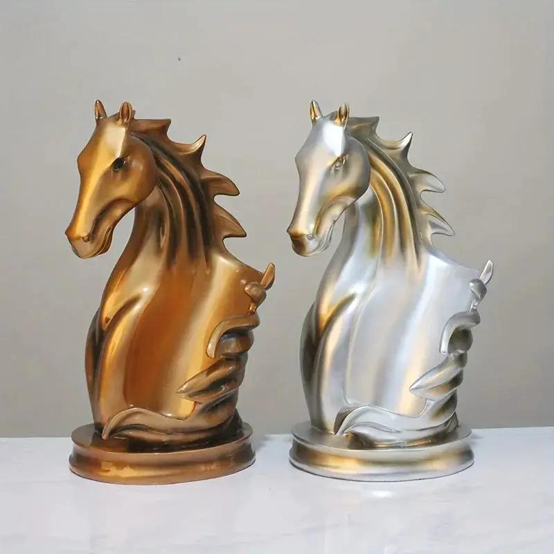 Wine Rack - Modern Horse Head Wooden by House Of Avana