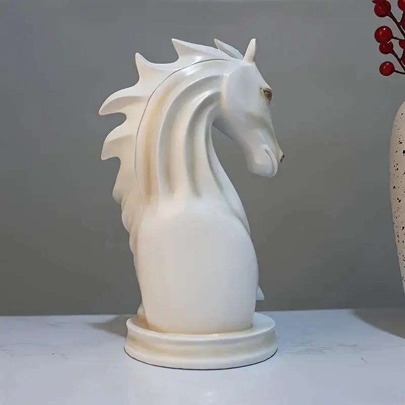 Wine Rack - Modern Horse Head Wooden by House Of Avana